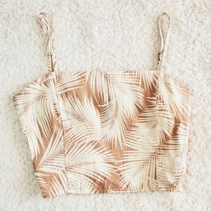 Linen Tropical Crop Top